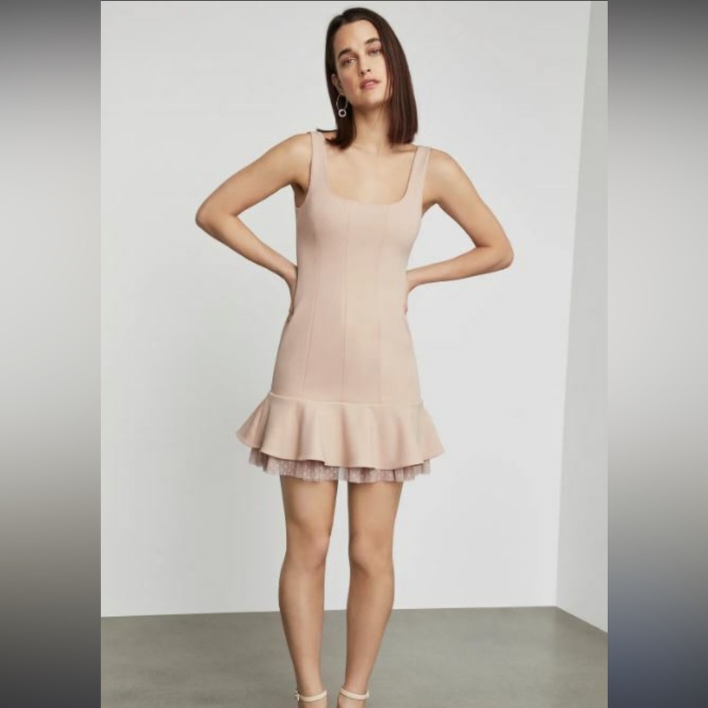 BCBGMAXAZRIA Womens Pink Knit Evening Party Cocktail